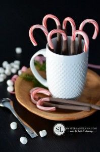 candy canes dipped in chocolate