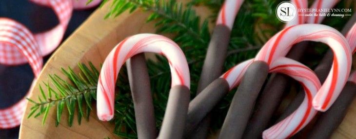 Chocolate covered reindeer candy canes