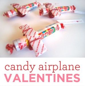 Candy Airplane Valentines