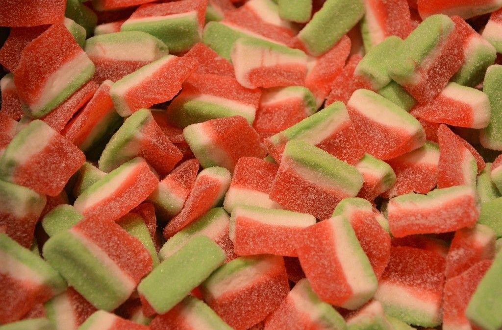 Watermelon-flavored candy